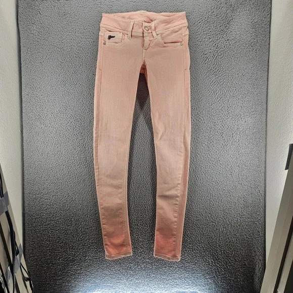 G-Star Jeans Women's Size 24W Orange Pastel Color Zip Fly Skinny 25x32 - Picture 1 of 16